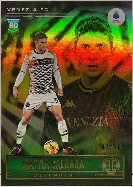 Mattia Caldara 7/10 Rookie Illusions Gold Chronicles Serie A 2021/22