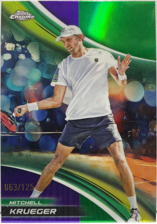 Mitchell Krueger 63/125 Purple Green Topps Chrome Tennis 2025