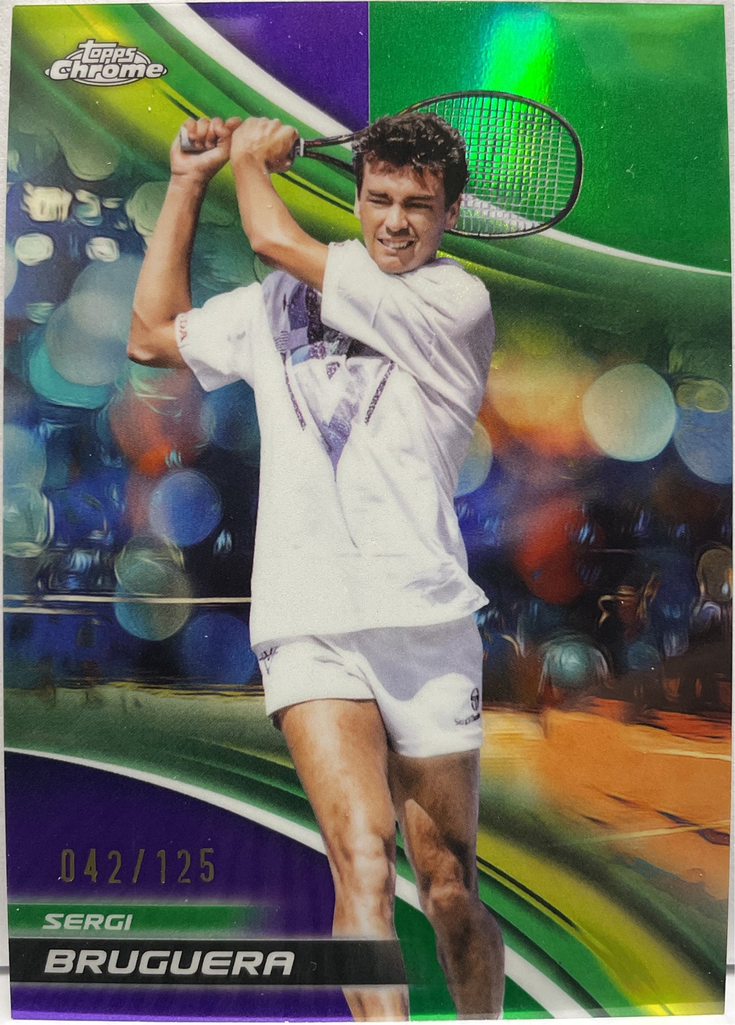 Sergi Bruguera 42/125 Purple Green Topps Chrome Tennis 2025