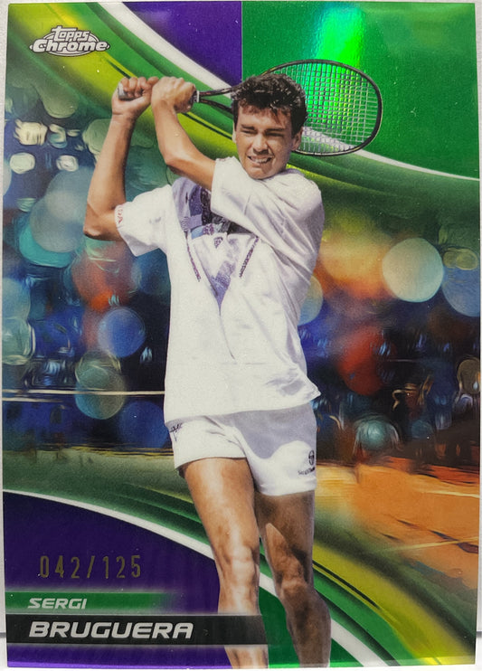 Sergi Bruguera 42/125 Purple Green Topps Chrome Tennis 2025