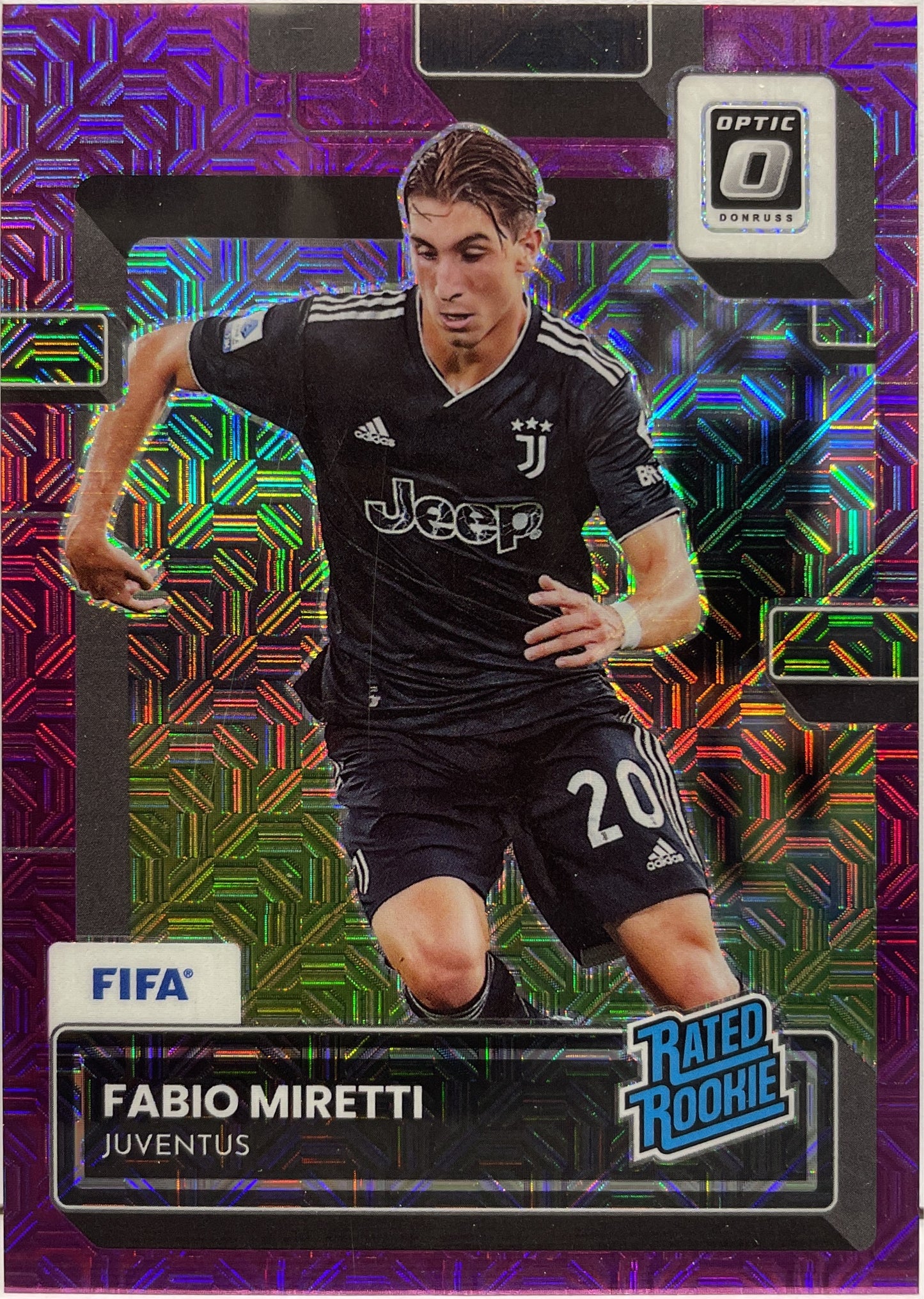 Fabio Miretti 4/25 Rated Rookie Optic Purple Mojo Donruss 2022/23