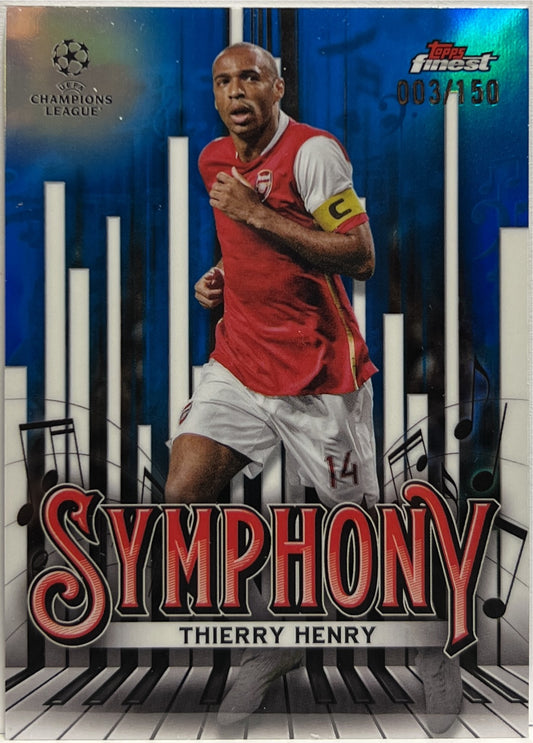 Thierry Henry 3/150 Symphony Blue Topps Finest UCC 2024/25