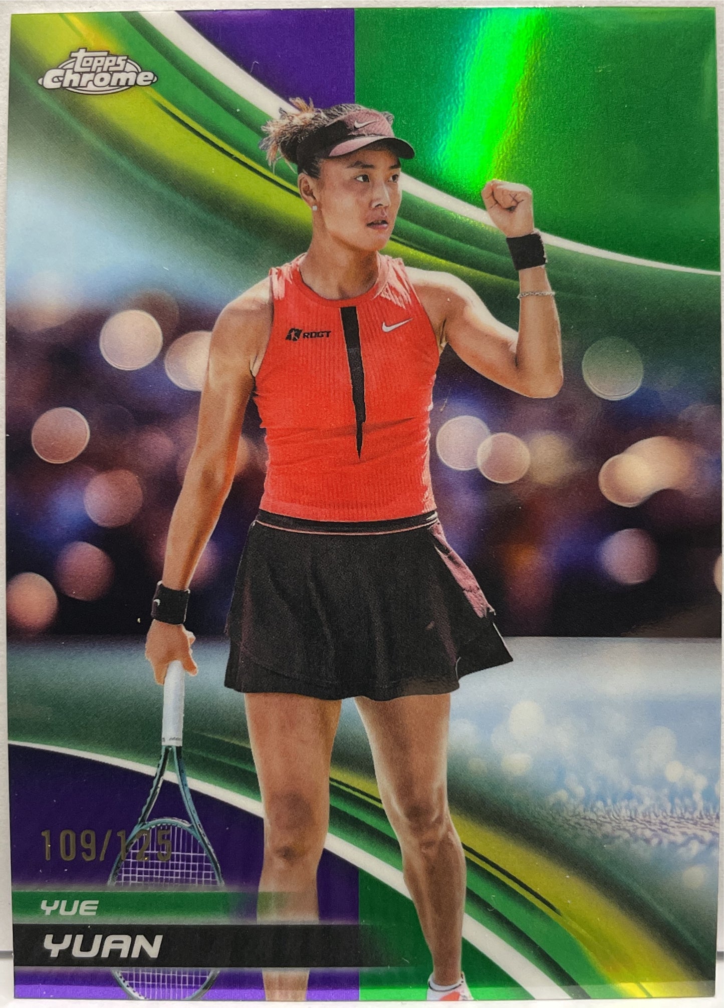 Yue Yuan 109/125 Purple Green Topps Chrome Tennis 2025