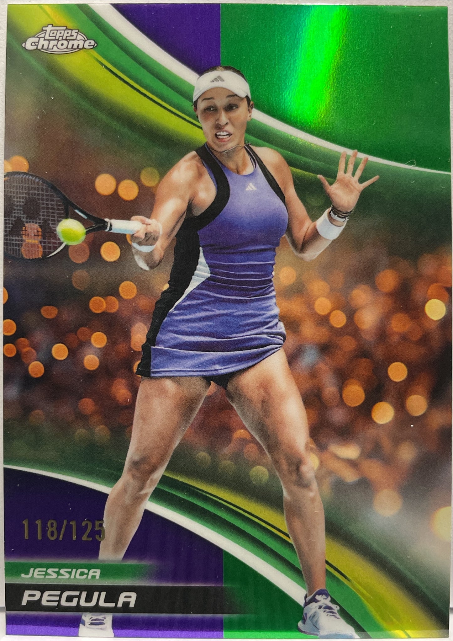Jessica Pegula 118/125 Purple Green Topps Chrome Tennis 2025