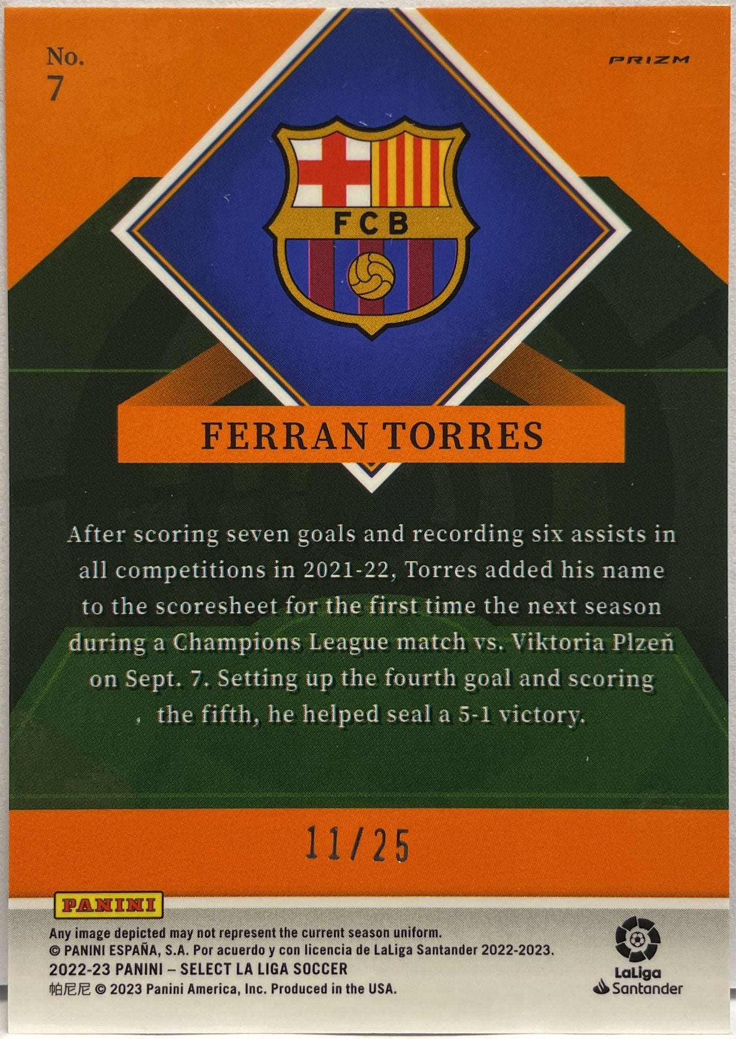 Ferran Torres 11/25 Select Stars Pink Select La Liga 2022/23