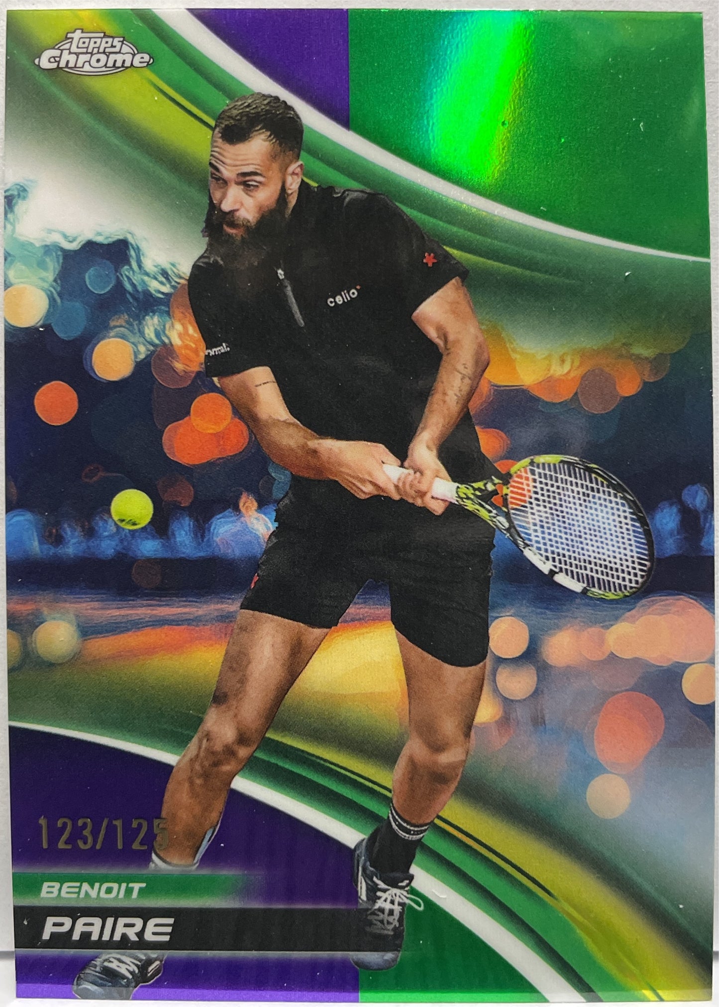 Benoit Paire 123/125 Purple Green Topps Chrome Tennis 2025