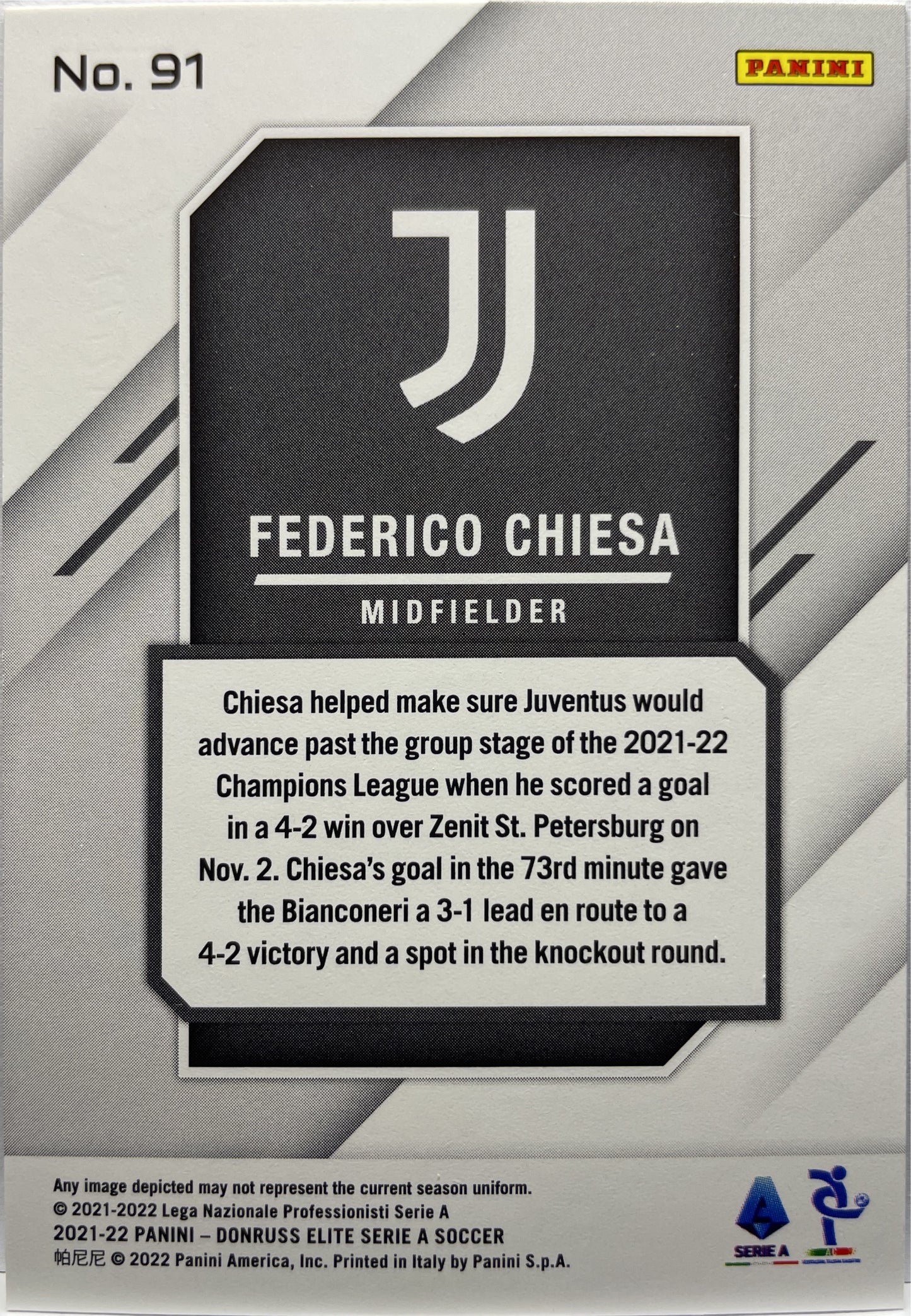 Federico Chiesa 11/77 Aspirations Donruss Elite Serie A 2021/22