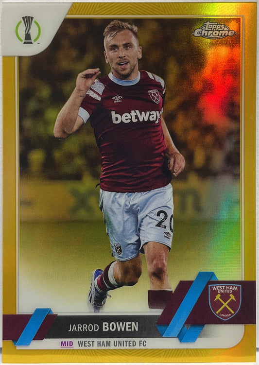 Jarrod Bowen 7/50 Gold Topps Chrome UCC 2022/23