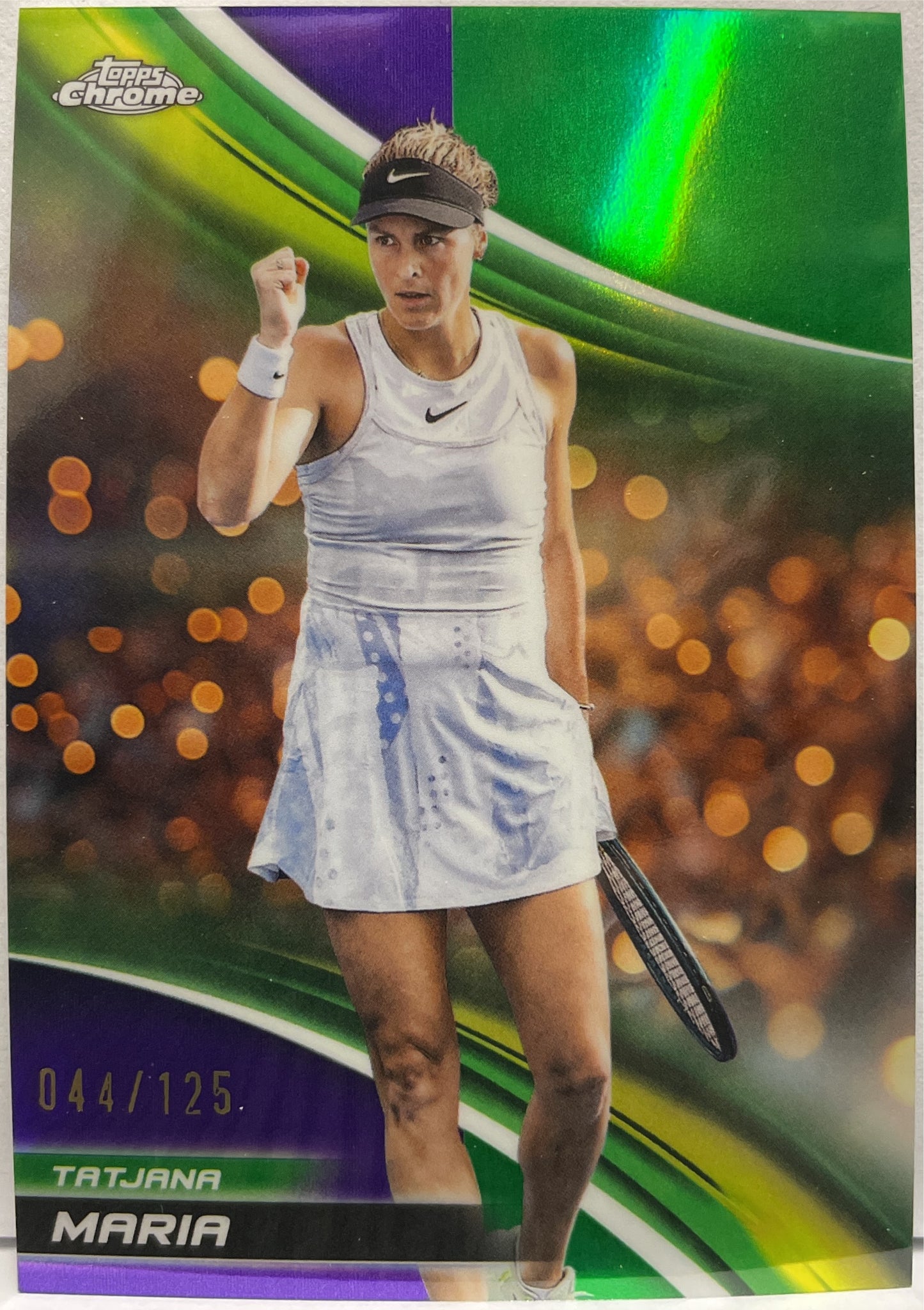 Tatjana Maria 44/125 Purple Green Topps Chrome Tennis 2025