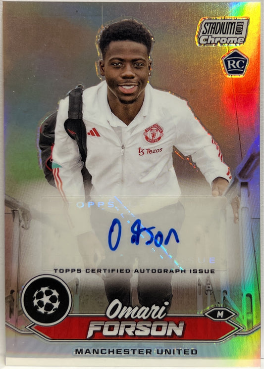 Omari Forson Rookie Autograph Topps Stadium Chrome 2023/24
