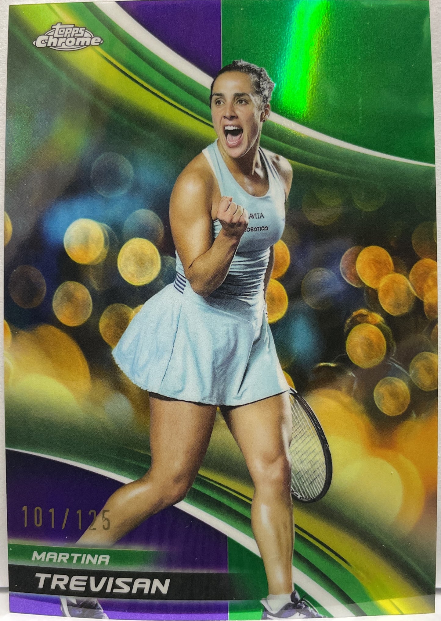 Martina Trevisan 101/125 Purple Green Topps Chrome Tennis 2025
