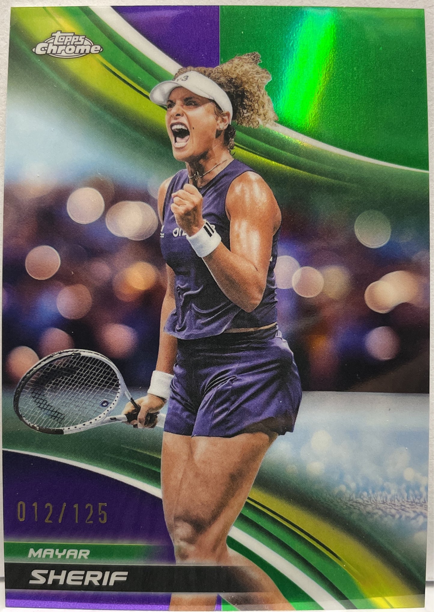 Mayar Sherif 12/125 Purple Green Topps Chrome Tennis 2025