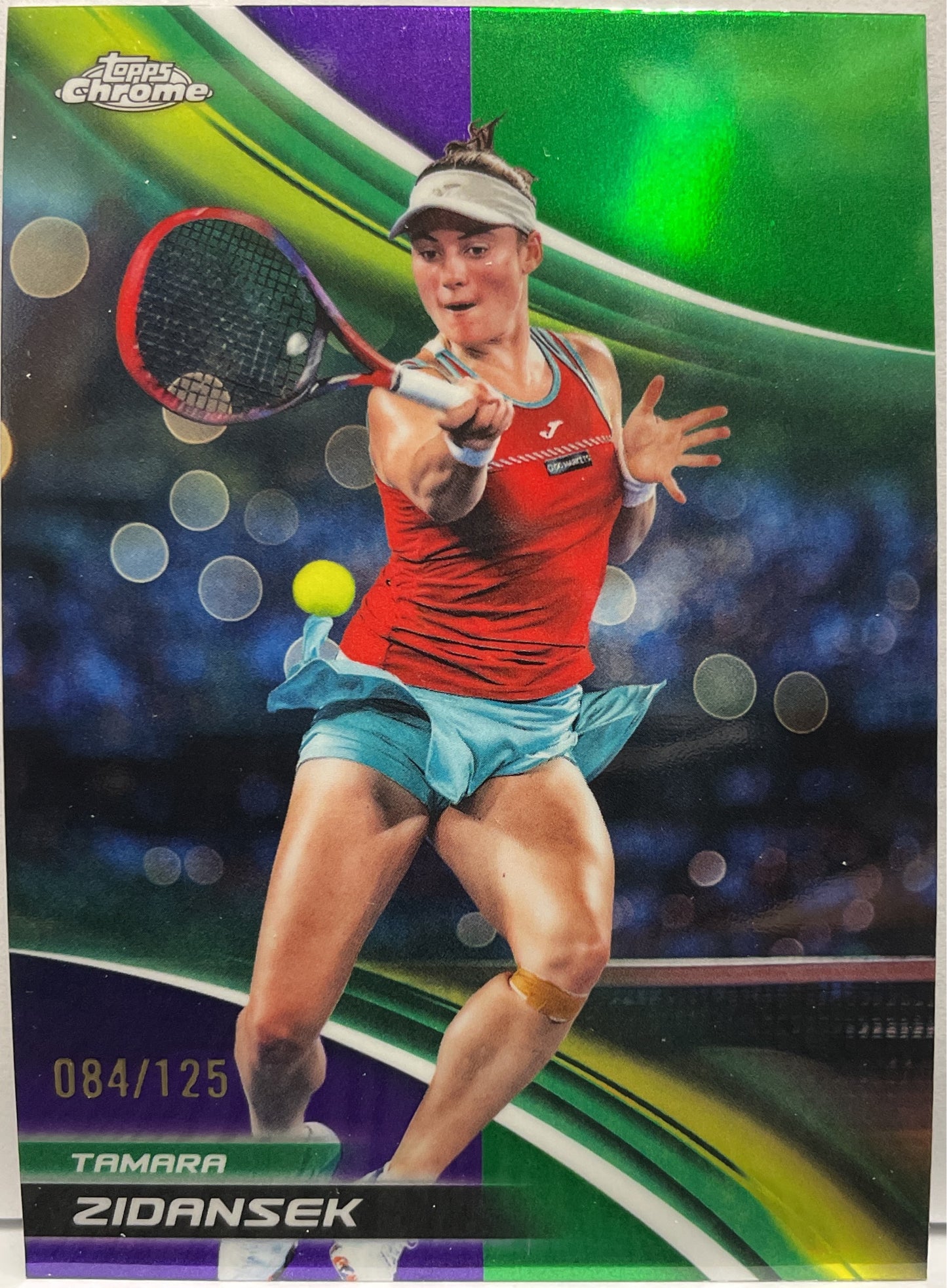Tamara Zidansek 84/125 Purple Green Topps Chrome Tennis 2025
