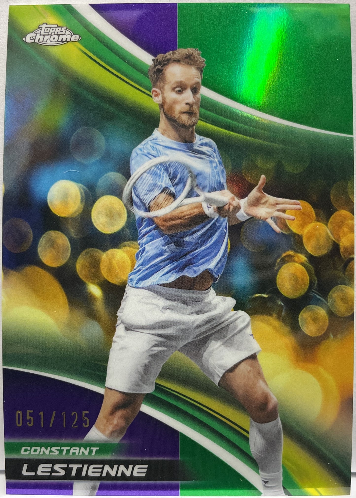 Constant Lestienne 51/125 Purple Green Topps Chrome Tennis 2025