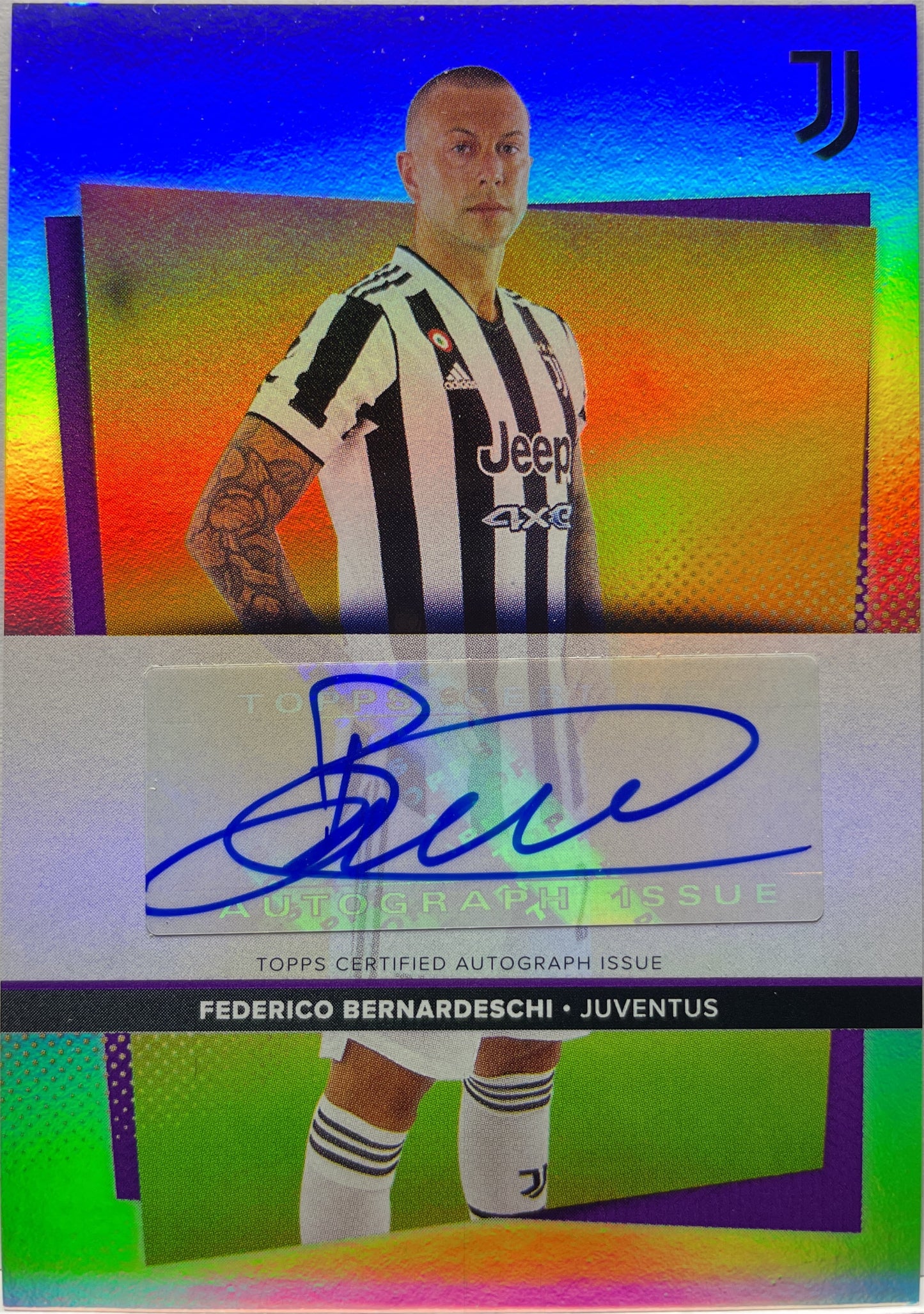 Federico Bernardeschi 3/10 Autograph Team Set Juventus 2021/22