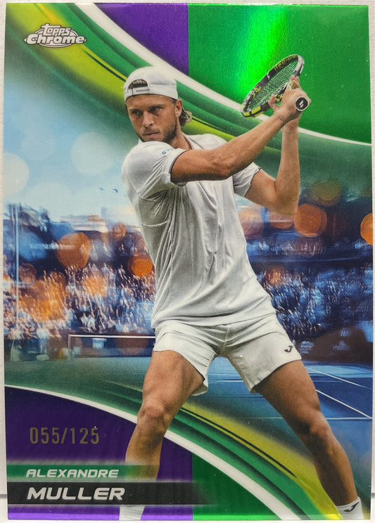 Alexandre Muller 55/125 Purple Green Topps Chrome Tennis 2025