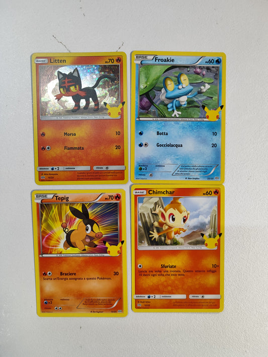 Pokemon Lot Promo 25° Anniversario McDonald Starter ITA