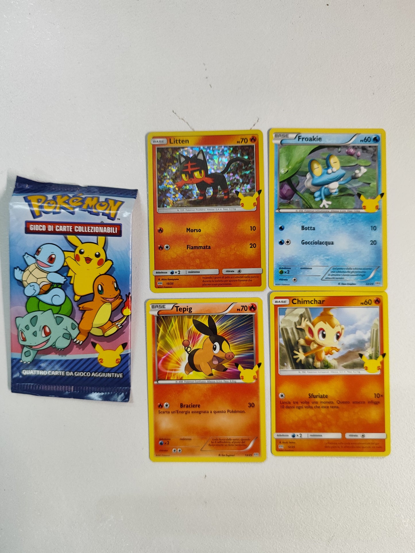 Pokemon Lot Promo 25° Anniversario McDonald Starter ITA