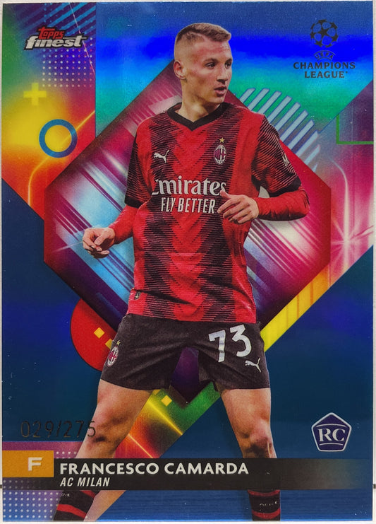 Francesco Camarda 29/275 Rookie Blue Topps Finest UCC 2023/24