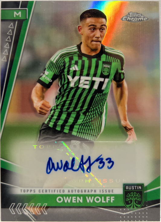 Owen Wolff Autograph Topps Chrome MLS 2023/24