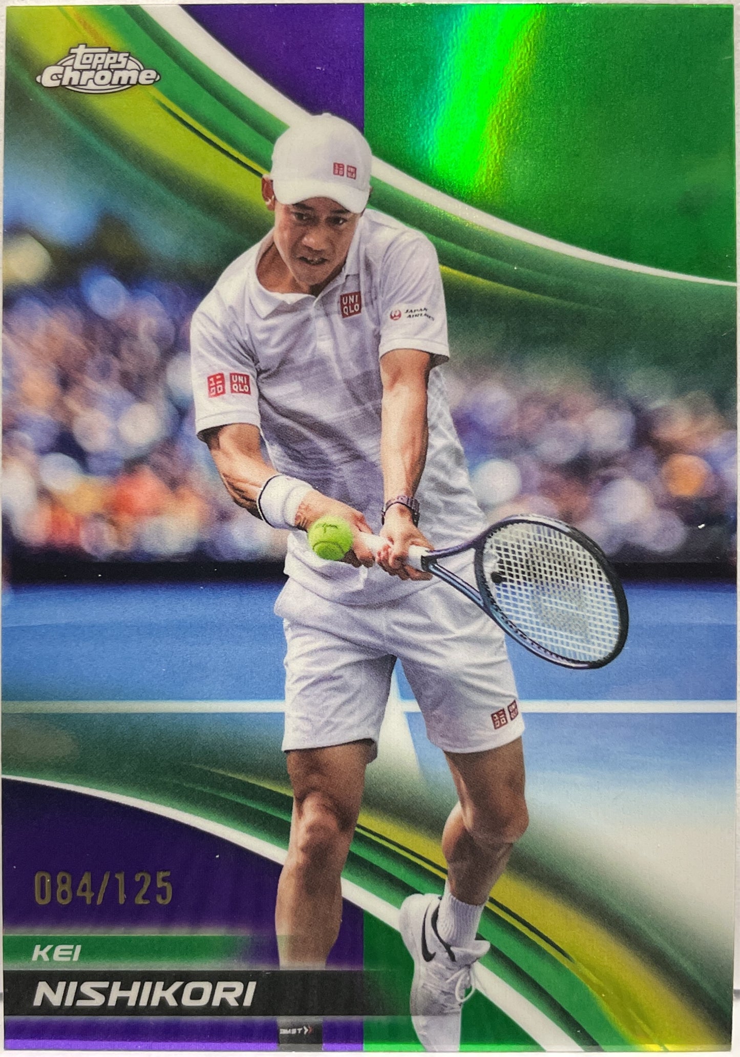 Kei Nishikori 84/125 Purple Green Topps Chrome Tennis 2025