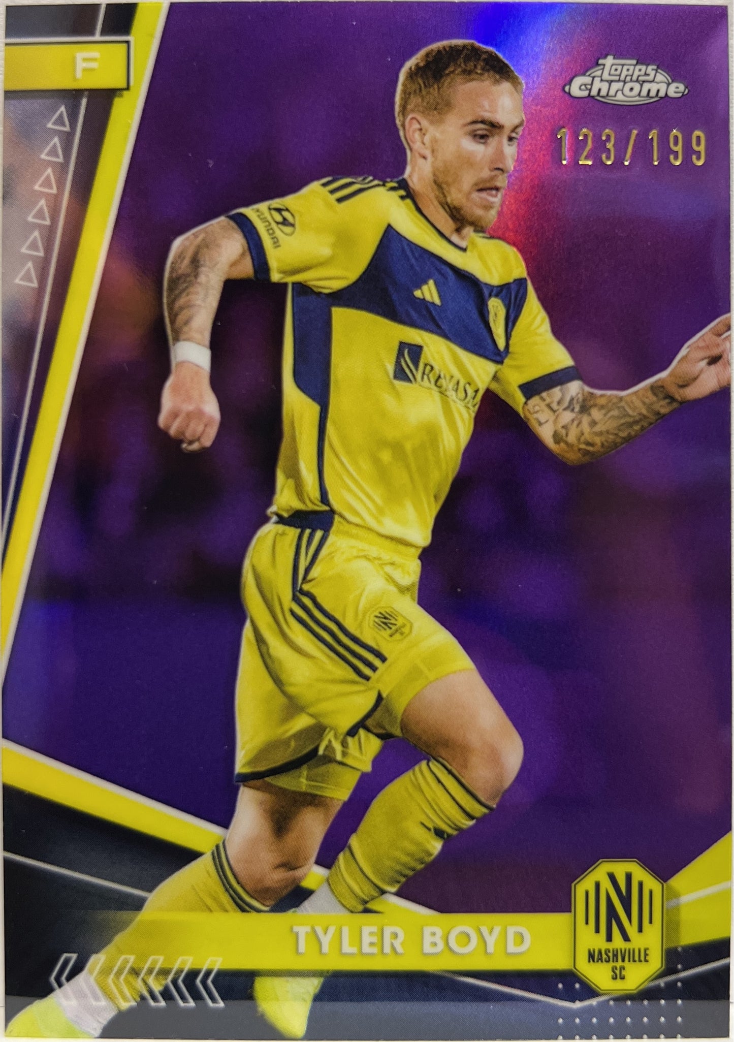 Tyler Boyd 123/199 Purple Topps Chrome MLS 2023/24