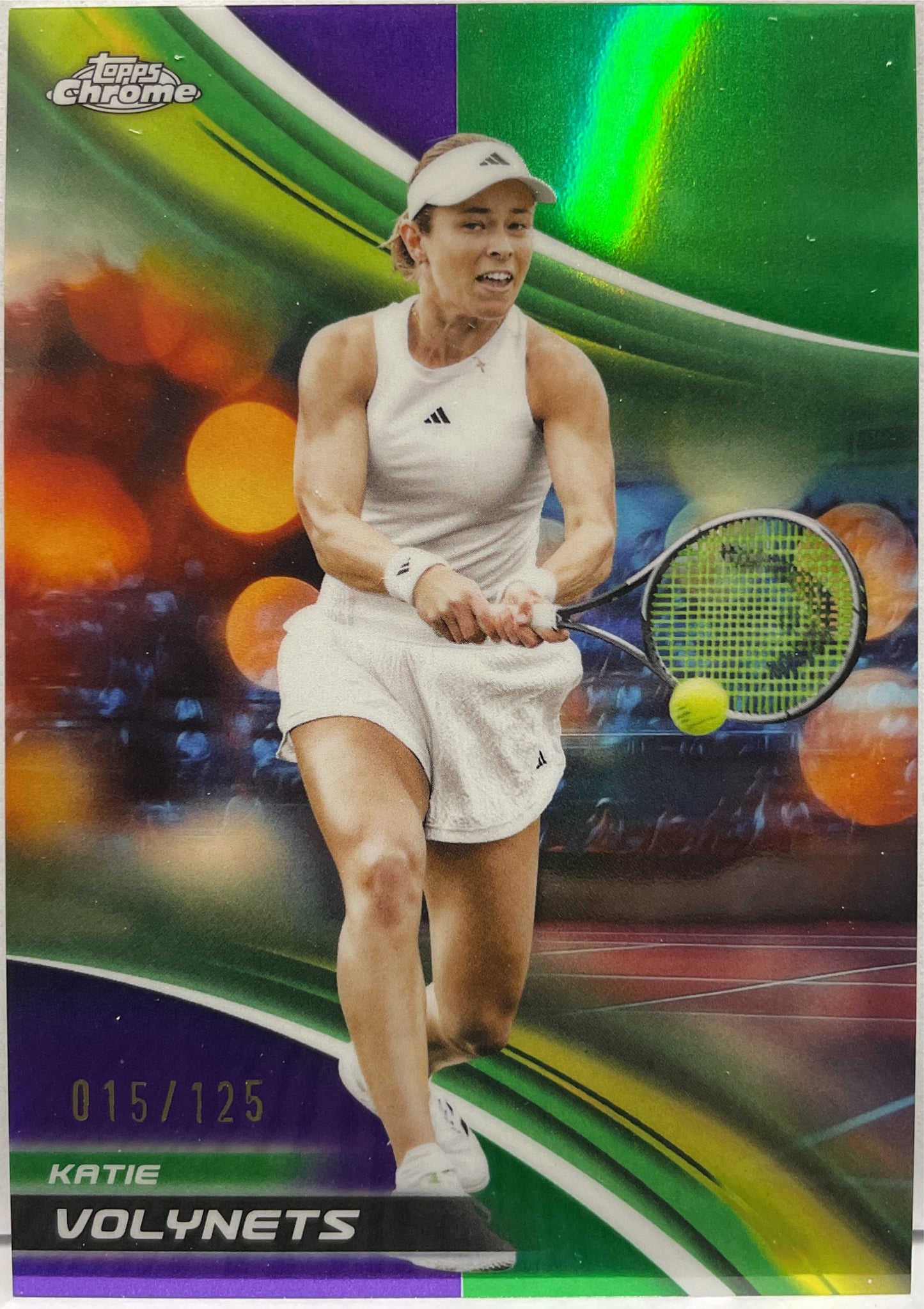Katie Volynets 15/125 Purple Green Topps Chrome Tennis 2025