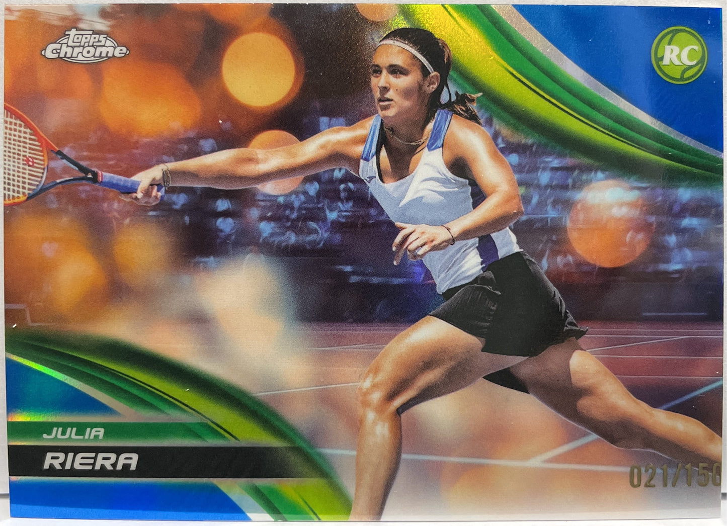 Julia Riera 21/150 Rookie Blue Topps Chrome Tennis 2025