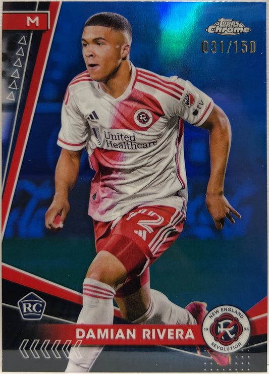 Damian Rivera 31/150 Rookie Blue Topps Chrome MLS 2023/24