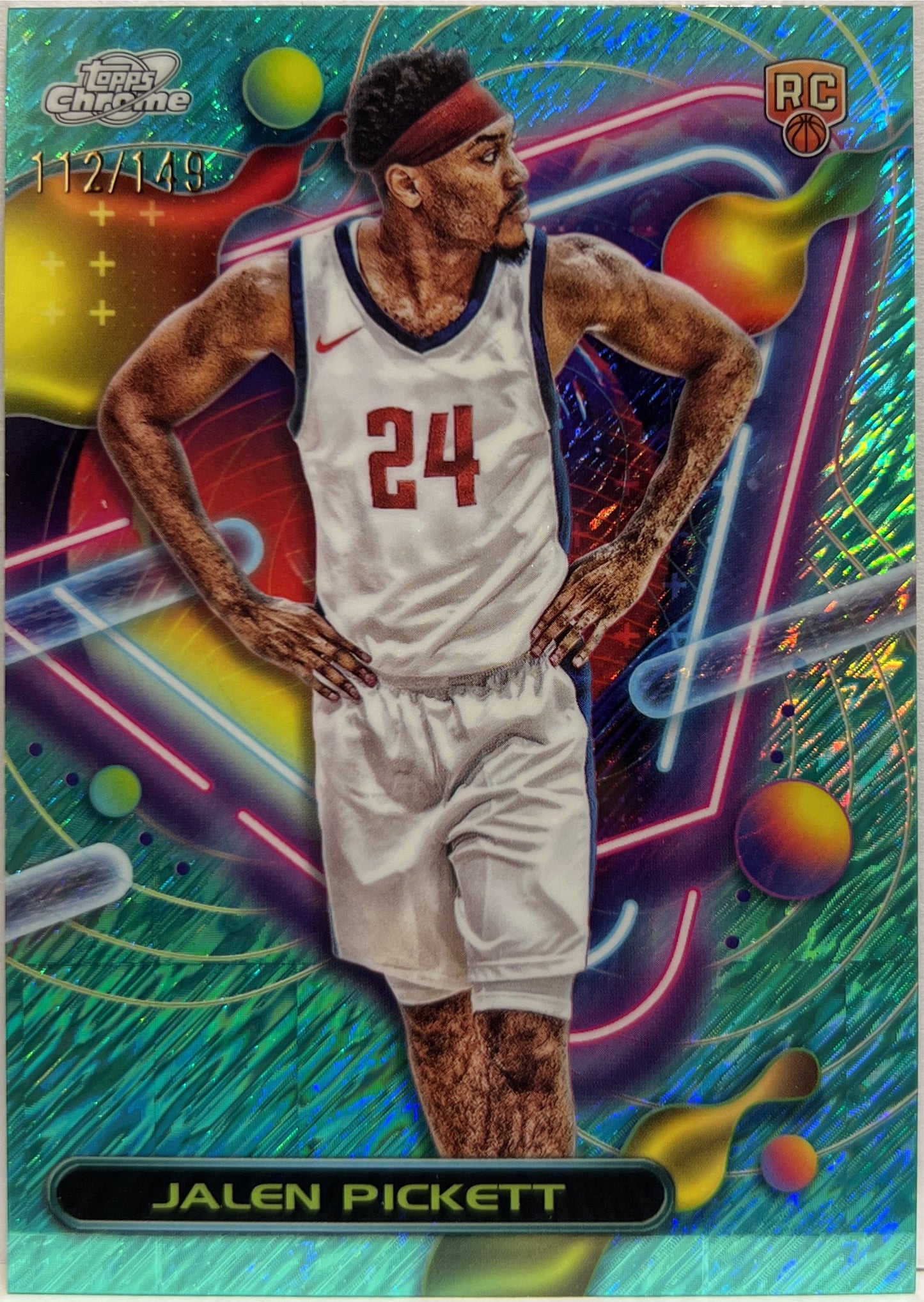 Jalen Pickett 112/149 Rookie Aqua Equinox  Topps Chrome Cosmic Basketball NBA 2023/24