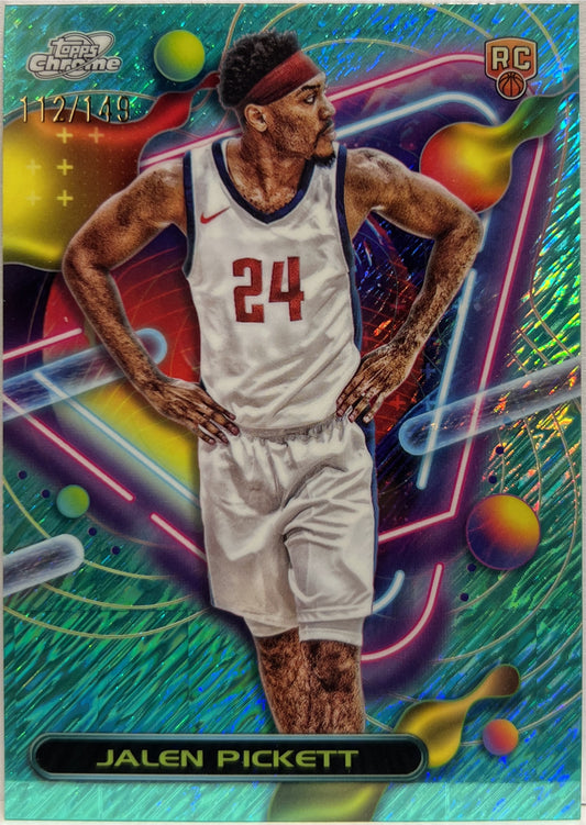 Jalen Pickett 112/149 Rookie Aqua Equinox  Topps Chrome Cosmic Basketball NBA 2023/24