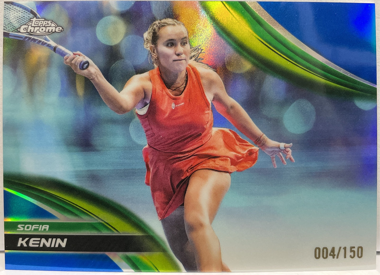 Sofia Kenin 4/150 Blue Topps Chrome Tennis 2025