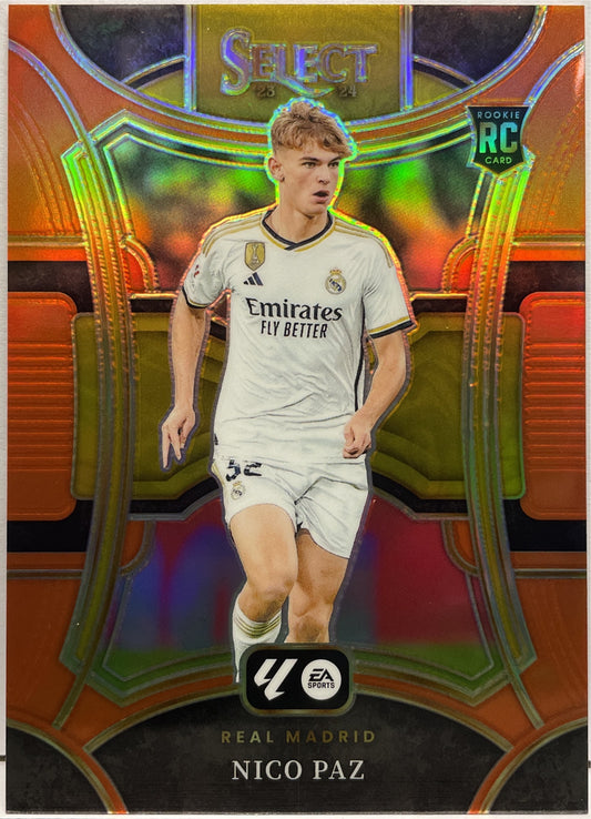 Nico Paz 4/49 Rookie Mezzanine Orange Select La Liga 2023/24