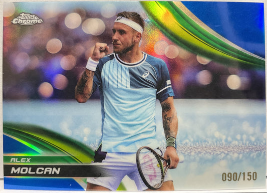 Alex Molcan 90/150 Blue Topps Chrome Tennis 2025