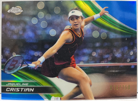 Jaqueline Cristian 16/150 Blue Topps Chrome Tennis 2025