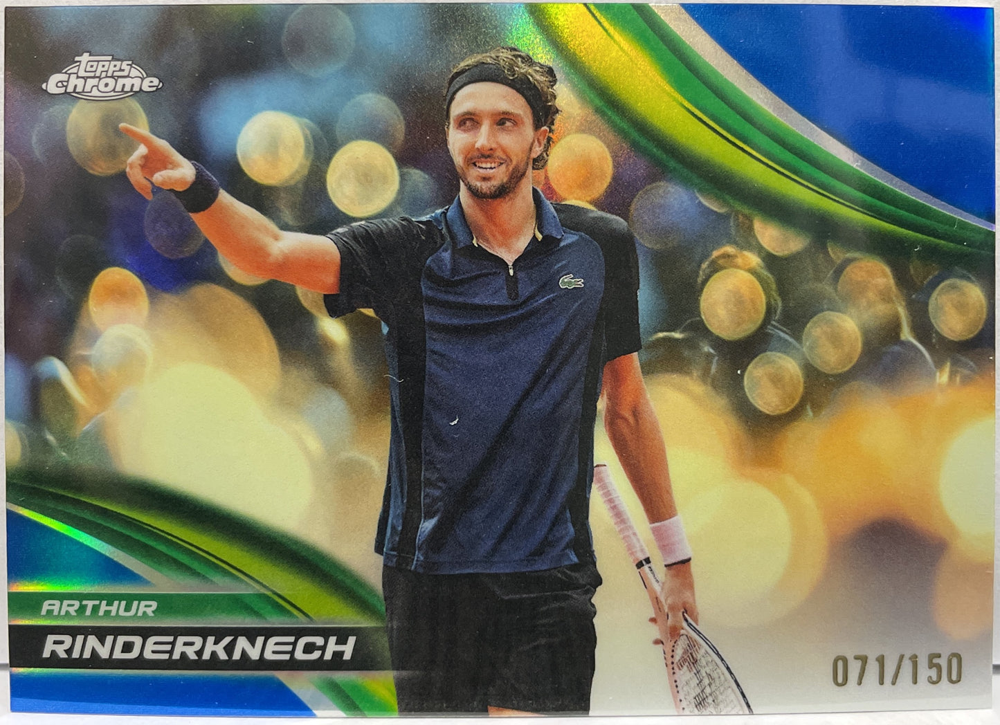Arthur Rinderknech 71/150 Blue Topps Chrome Tennis 2025