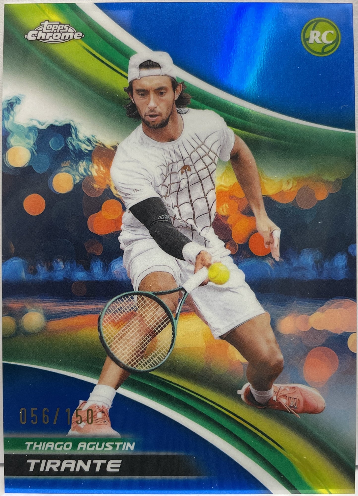 Thiago Agustin Tirante 56/150 Rookie Blue Topps Chrome Tennis 2025