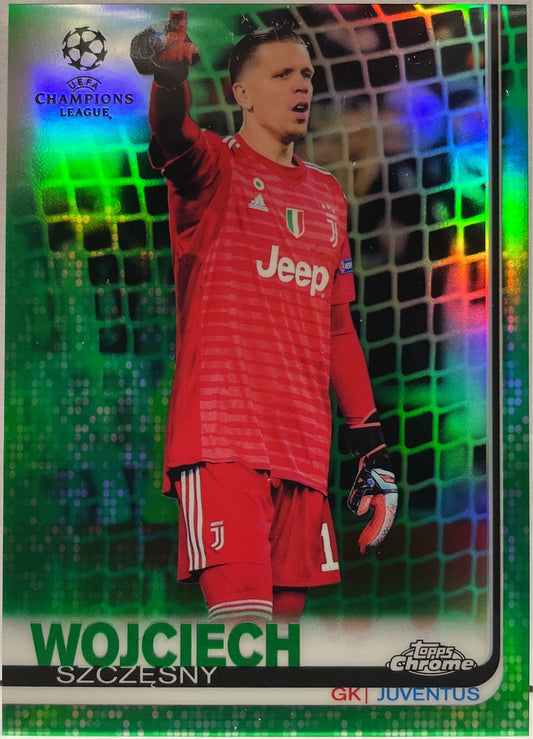 Wojciech Szczesny 60/99 Green Topps Chrome UCL 2018/19