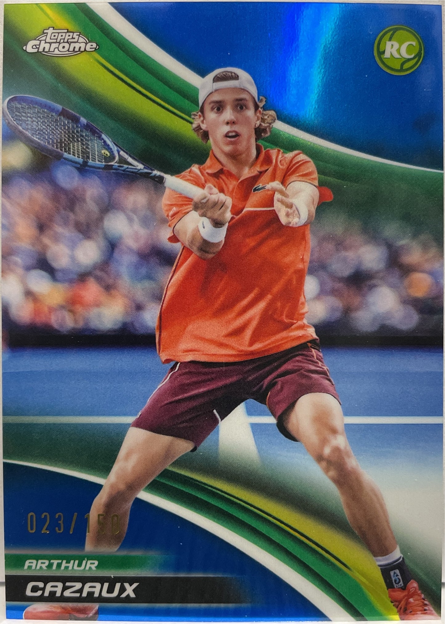 Arthur Cazaux 23/150 Rookie Blue Topps Chrome Tennis 2025