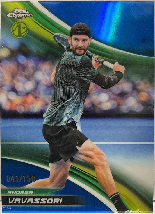 Andrea Vavassori 41/150 1ST Blue Topps Chrome Tennis 2025