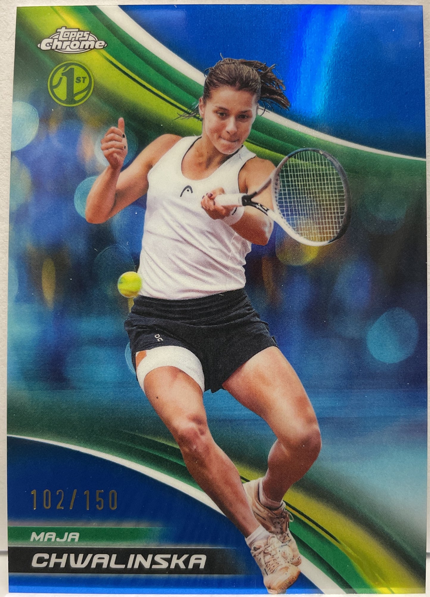Maja Chwalinska 102/150 1ST Blue Topps Chrome Tennis 2025