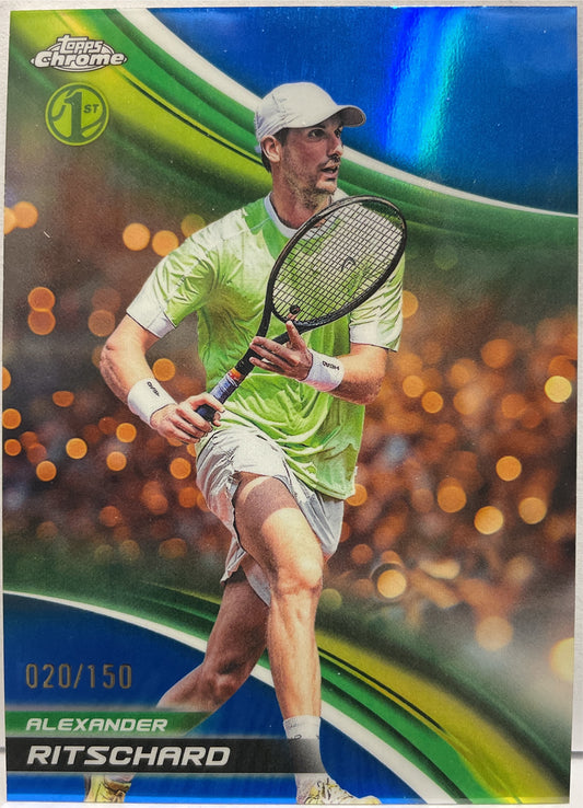Alexander Ritschard 20/150 1ST Blue Topps Chrome Tennis 2025