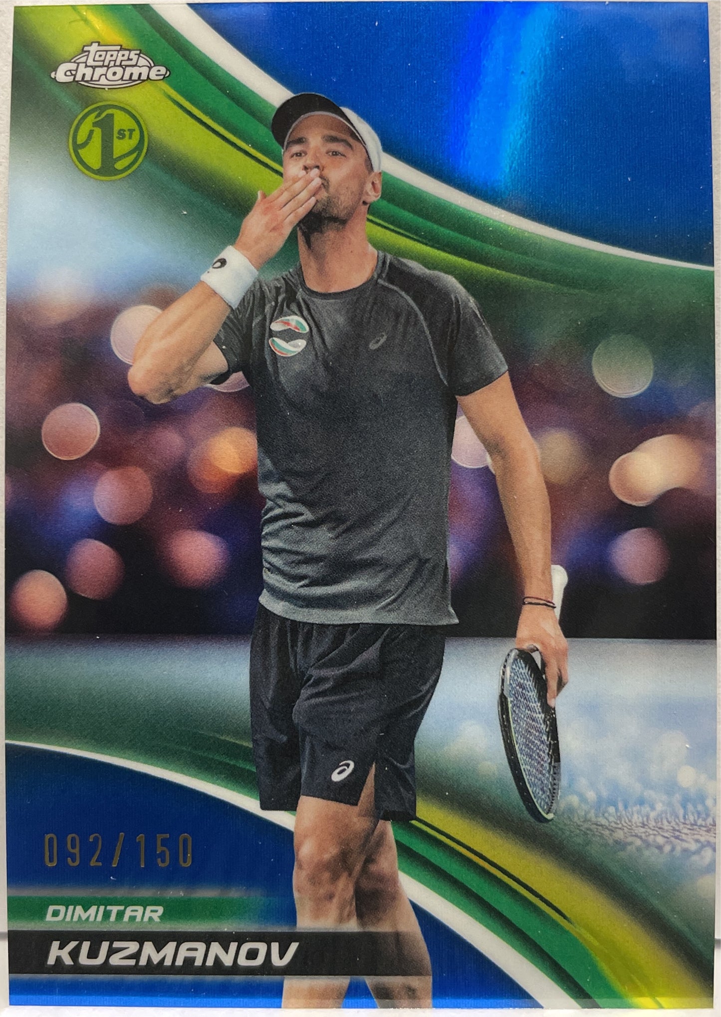 Dimitar Kuzmanov 92/150 1ST Blue Topps Chrome Tennis 2025