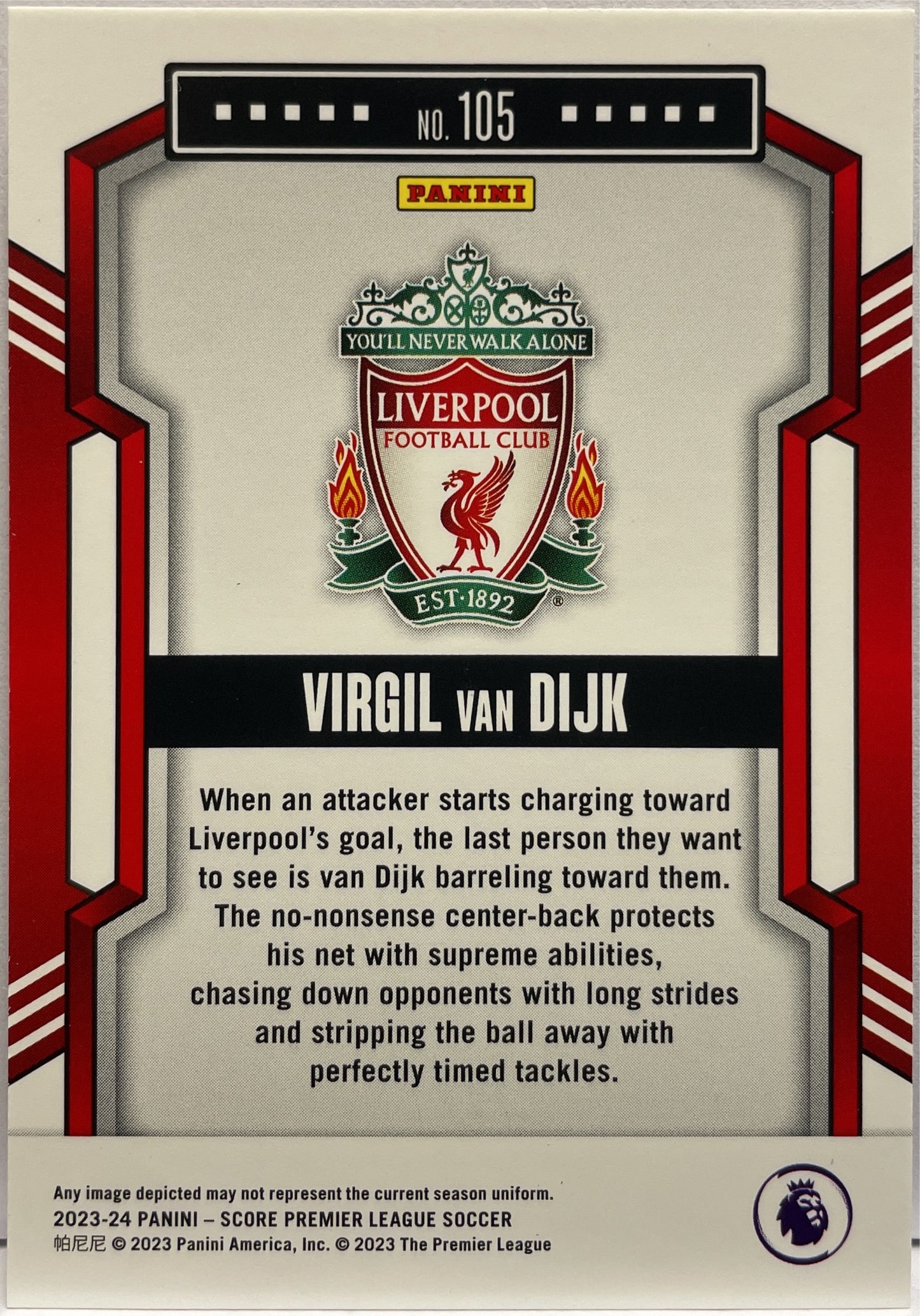 Virgil Van Dijk 14/30 Red Swirl Score Fifa 2023/24