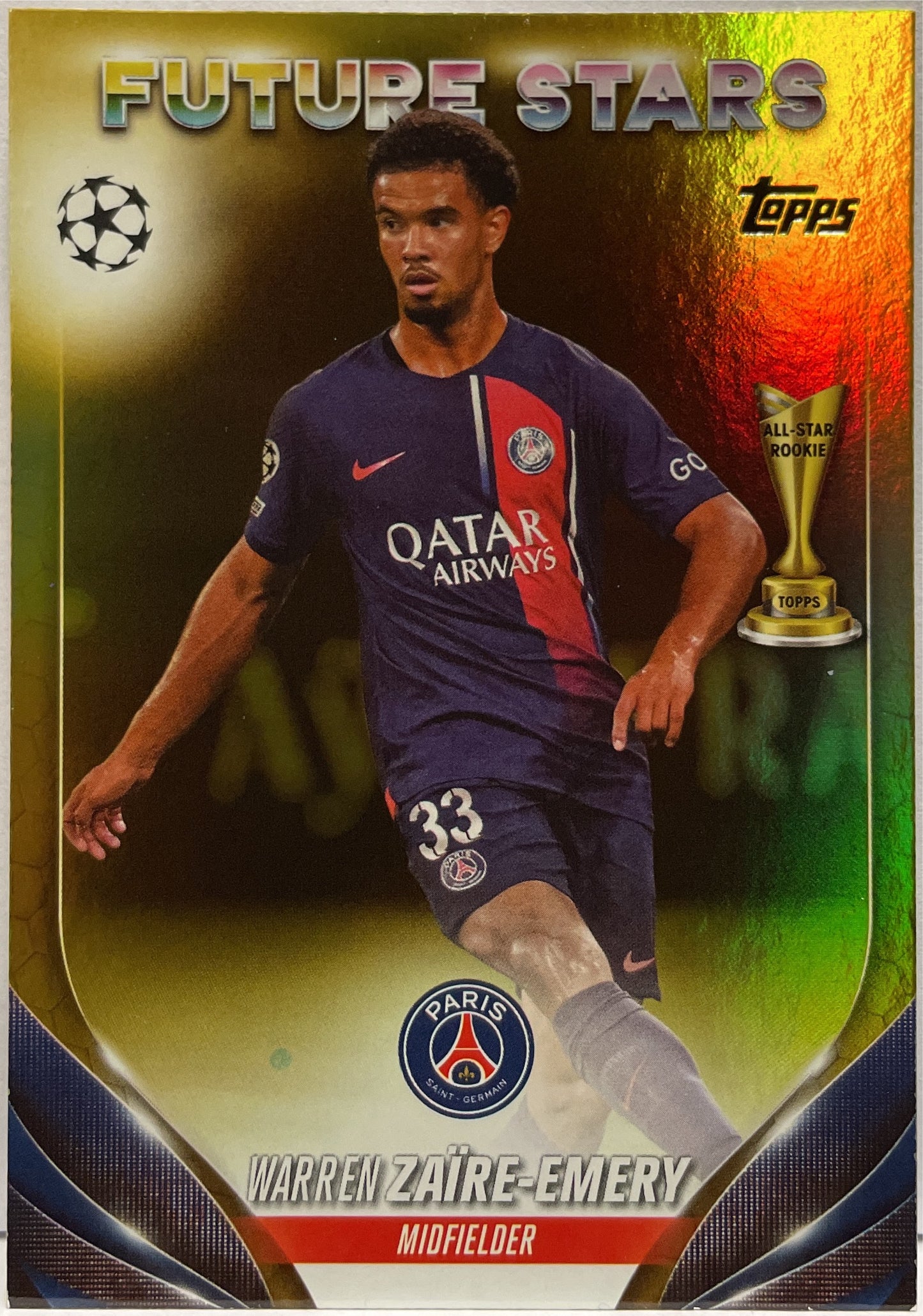 Warren Zaire Emery 47/50 Future Stars Gold Topps UCC 2023/24