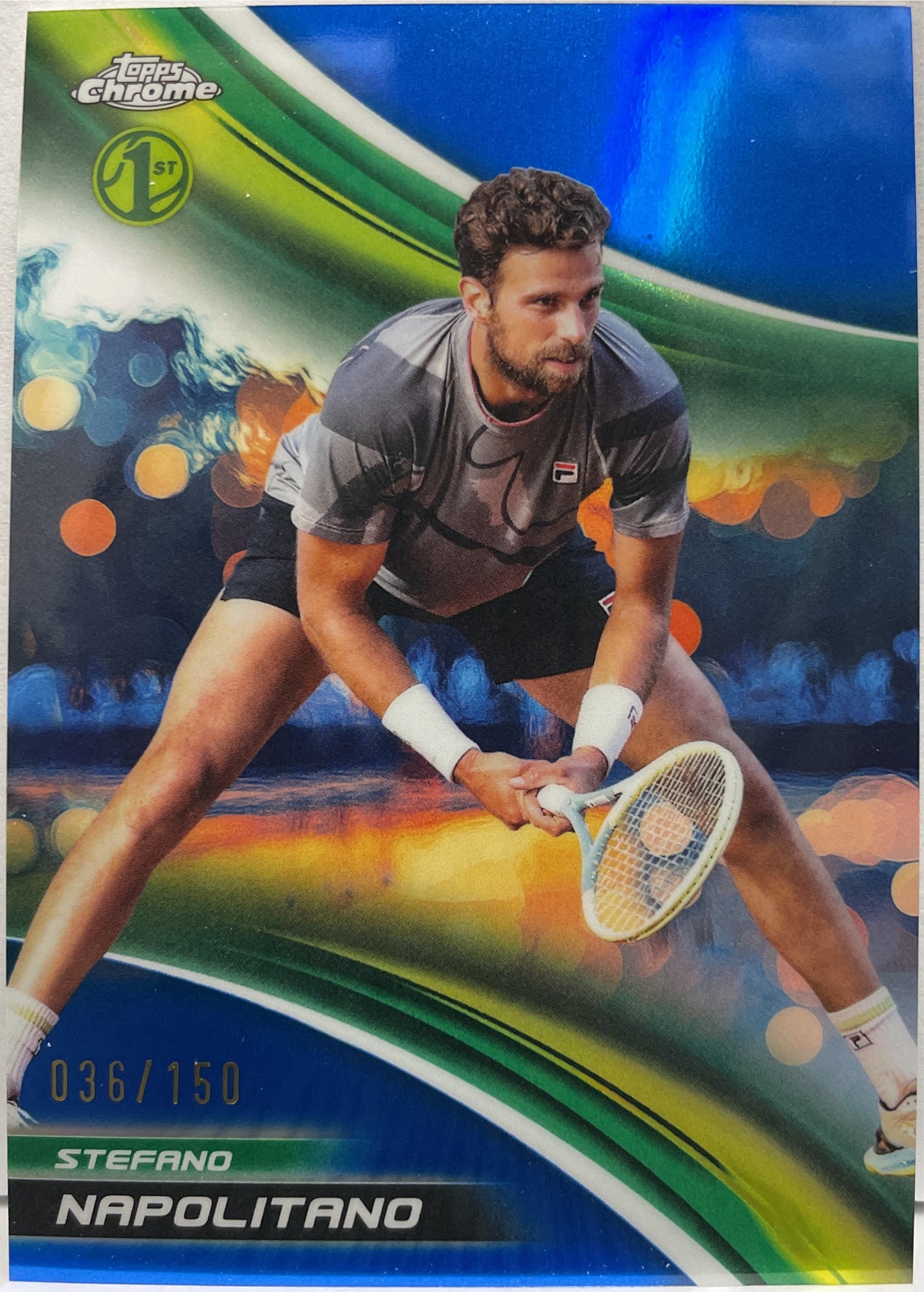 Stefano Napolitano 36/150 1ST Blue Topps Chrome Tennis 2025