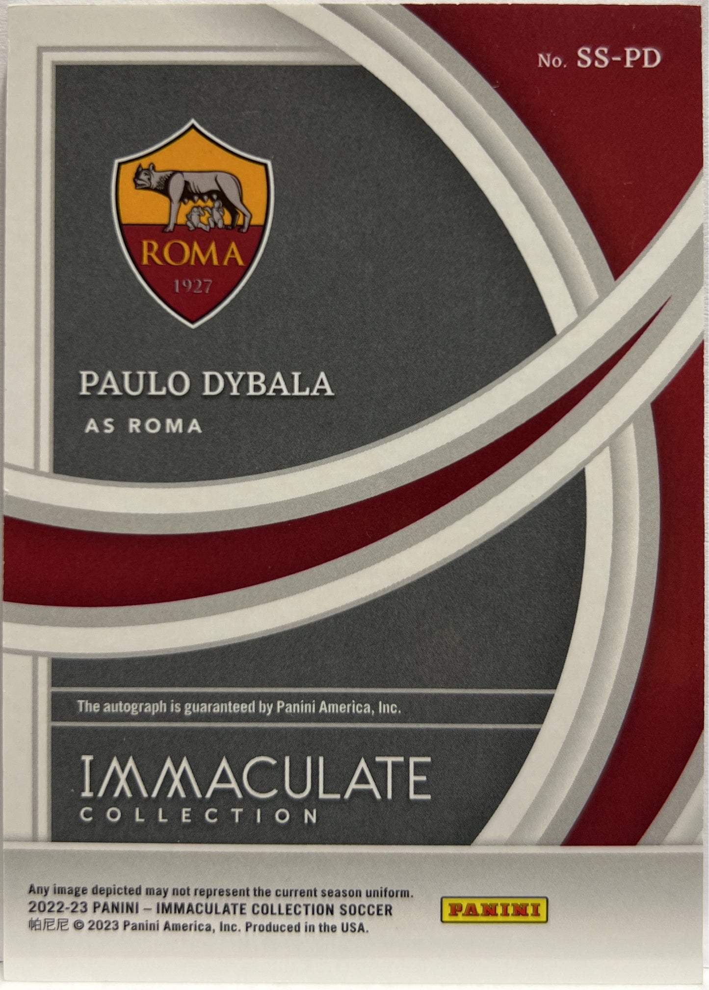 Paulo Dybala 37/58 Autograph Shadowbox Immaculate 2022/23