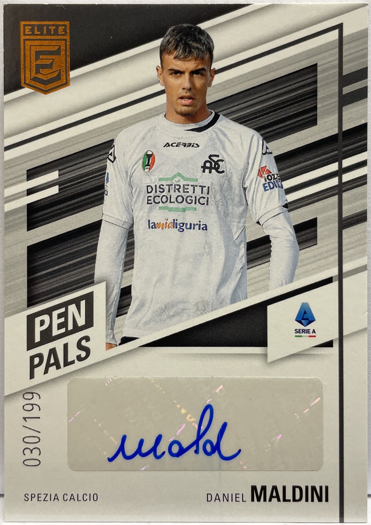 Daniel Maldini 30/199 Autograph Pen Pals Donruss Elite Serie A 2022/23