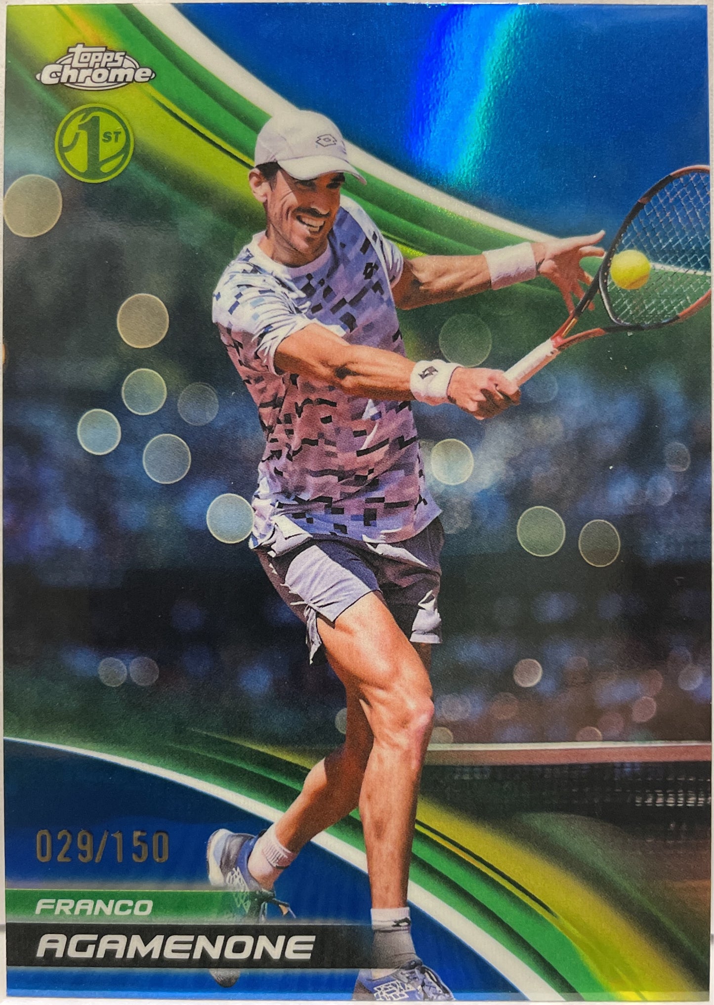 Franco Agamenone 29/150 1ST Blue Topps Chrome Tennis 2025