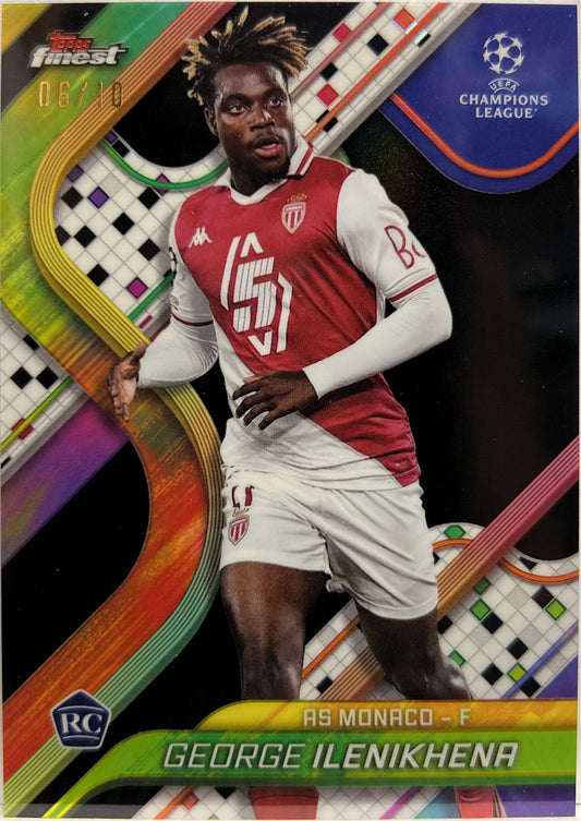 George Ilenikhena 6/10 Rookie Black Topps Finest UCC 2024/25